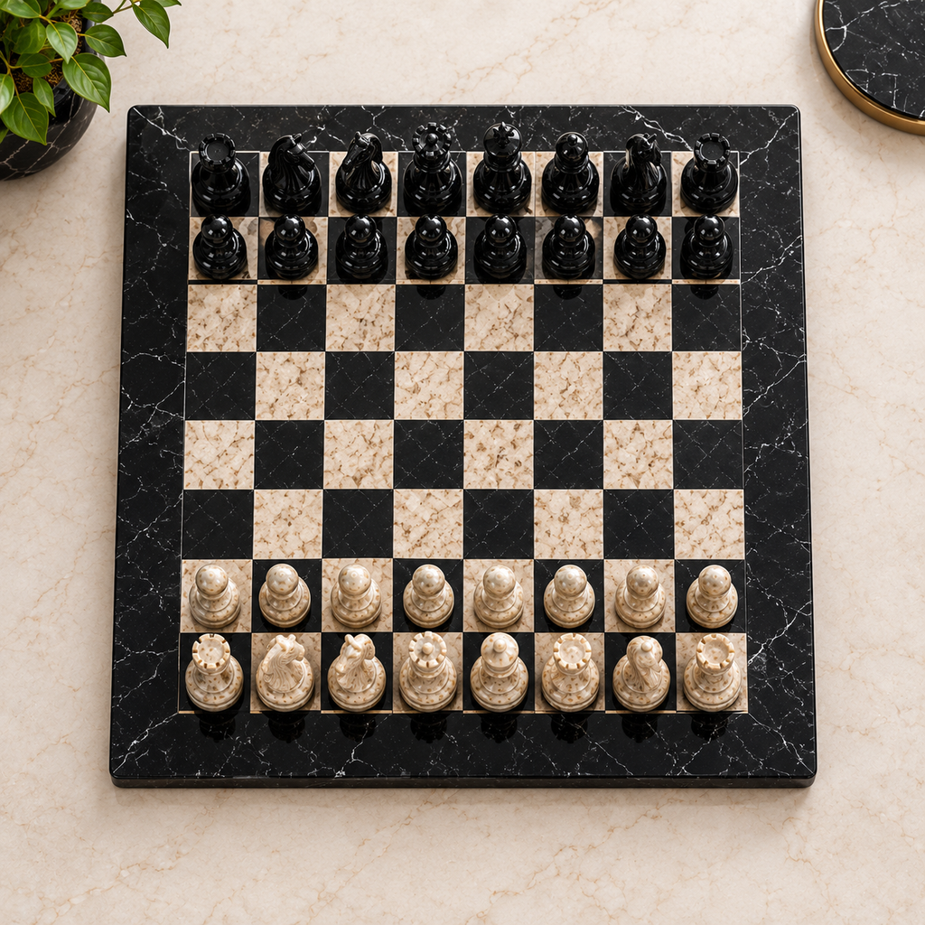 12 Inch Premium Marble Chess Set – With Box