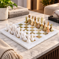 12 Inch – Luxury Marble Chess Board With Chess Pieces