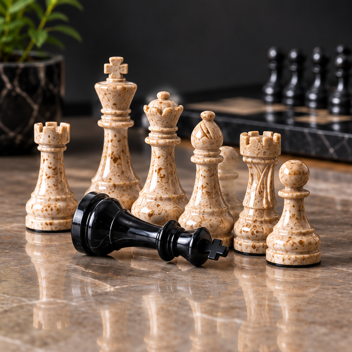12 Inch Premium Marble Chess Set – With Box