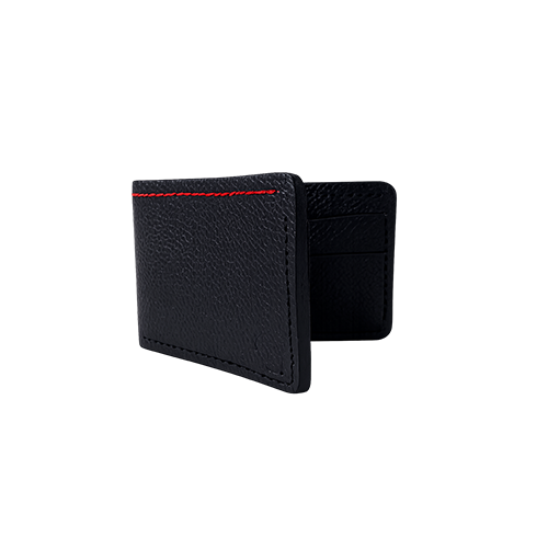 RED LINE BIFOLD  LEATHER WALLET
